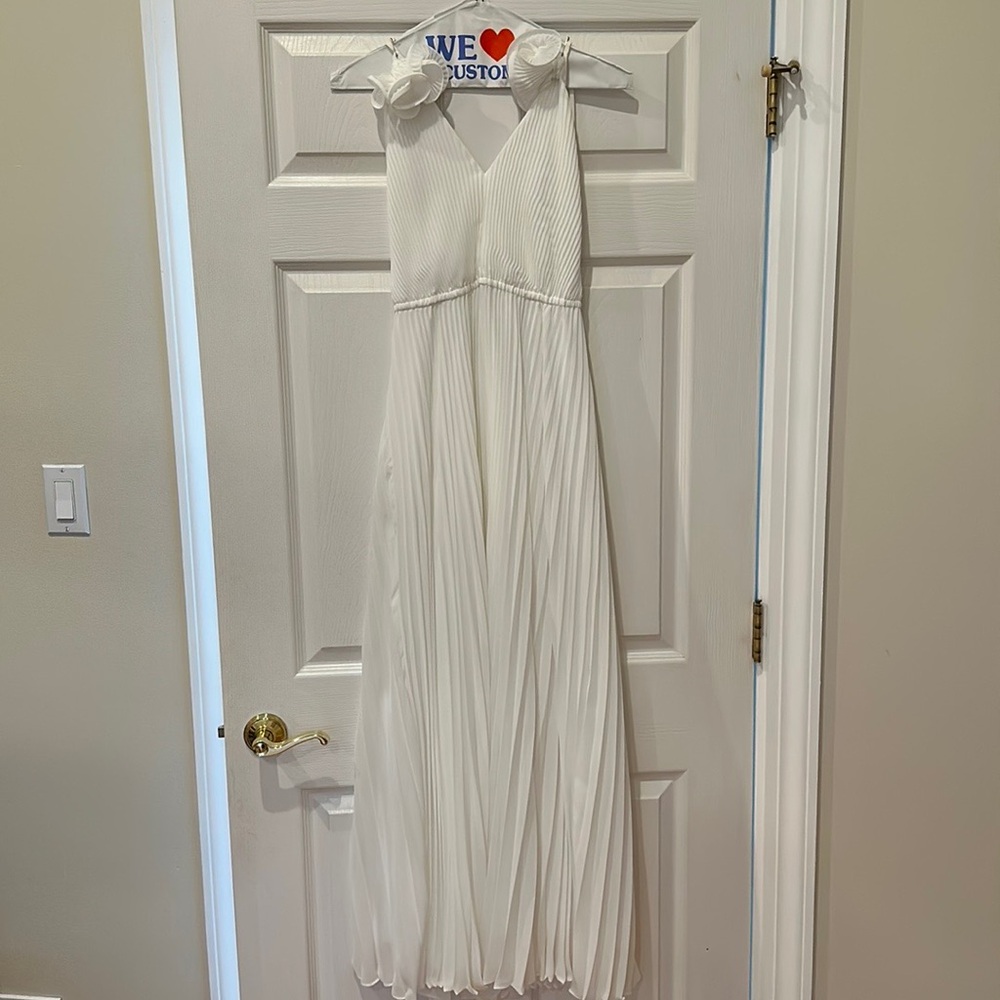MILLY White Halter Top Dress